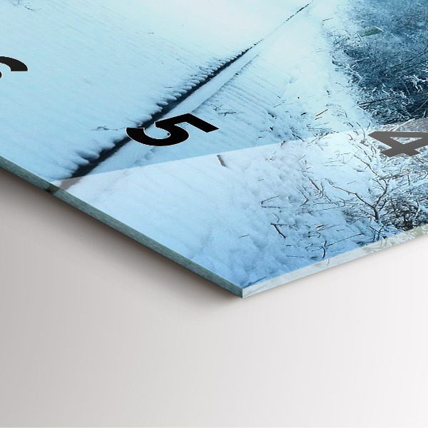 Horloge murale carrée Cerf sur les rails