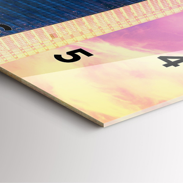 Horloge murale carrée Gratte-ciel à Varsovie