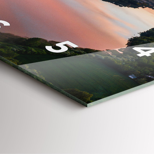 Horloge murale carrée Vue sur le lac