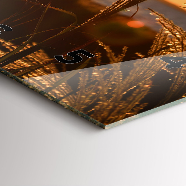 Horloge murale carrée 'Blé au soleil d''or'