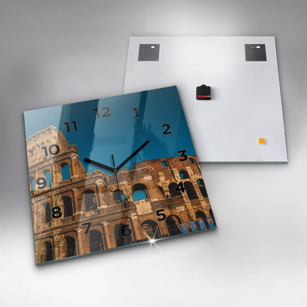 Horloge murale carrée Le Colisée en Italie