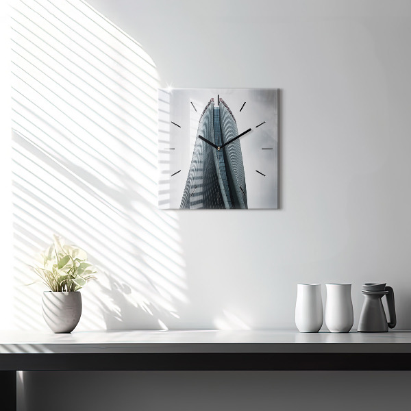 Horloge murale carrée Gratte-ciel à Milan