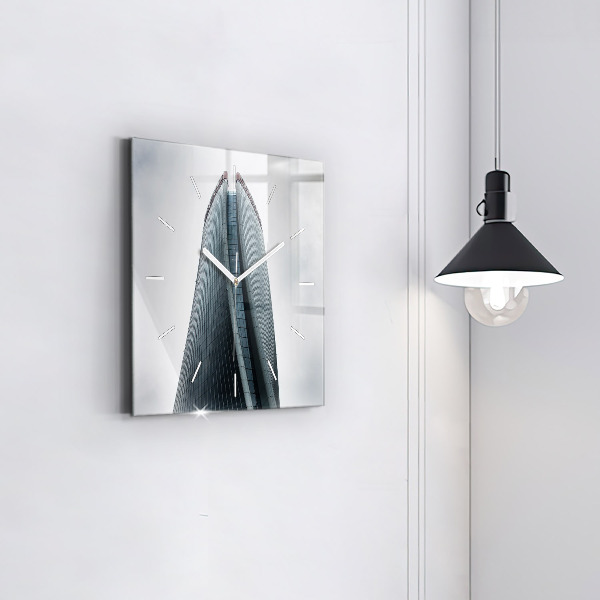 Horloge murale carrée Gratte-ciel à Milan