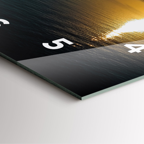 Horloge murale carrée Paysage au lever du soleil