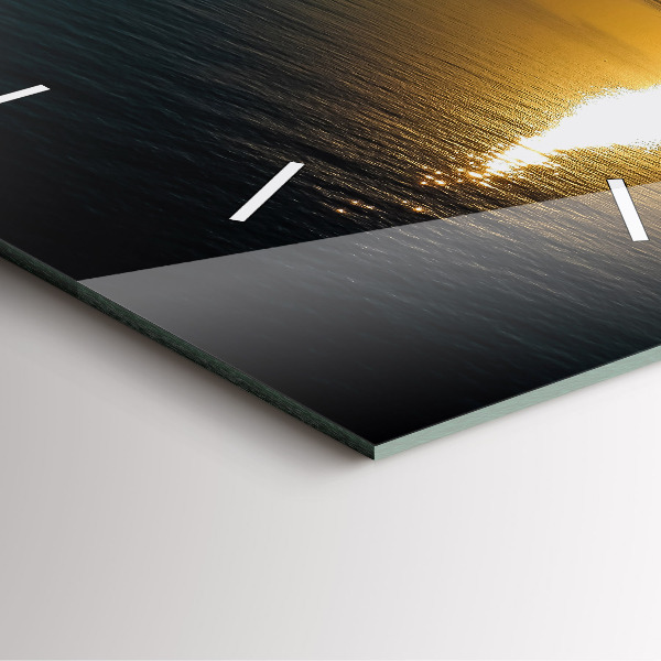 Horloge murale carrée Paysage au lever du soleil