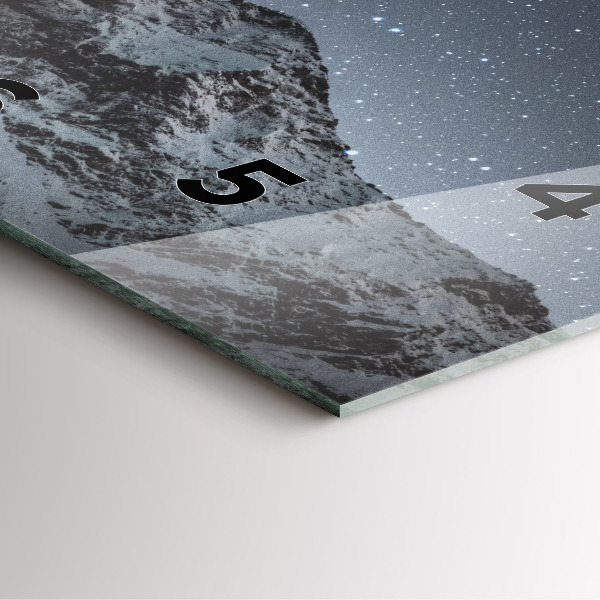 Horloge murale carrée Montagne sous les étoiles