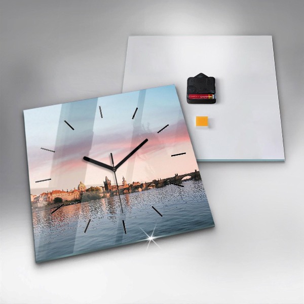 Horloge murale carrée Pont Charles à Prague