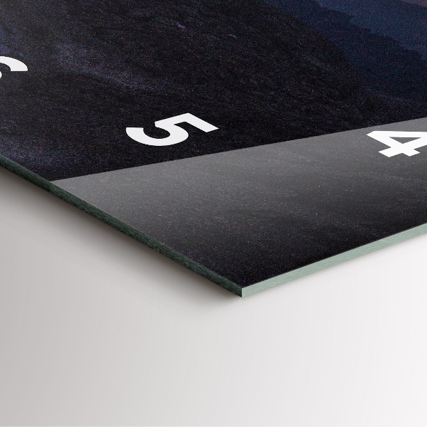 Horloge murale carrée Montagnes au coucher du soleil