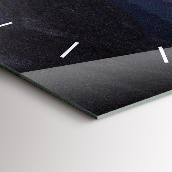 Horloge murale carrée Montagnes au coucher du soleil