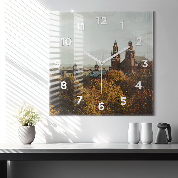 Horloge murale carrée 'Galerie d''art de Glasgow'