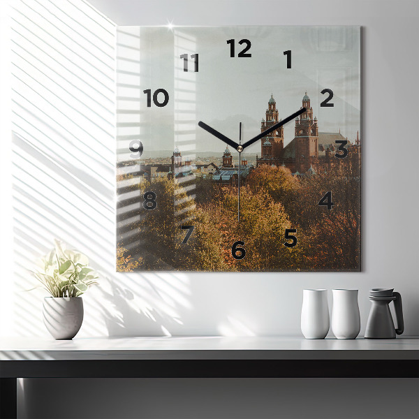 Horloge murale carrée 'Galerie d''art de Glasgow'