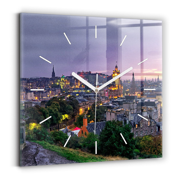 Horloge murale carrée Édimbourg depuis Calton Hill