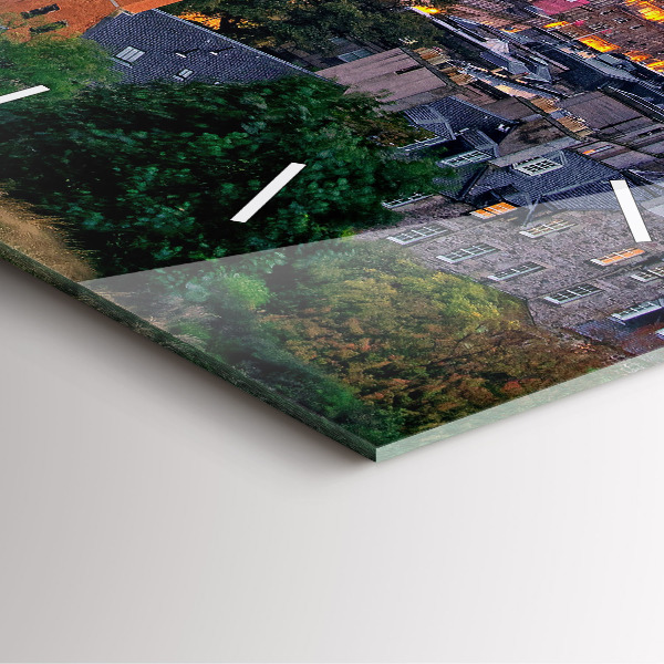 Horloge murale carrée Édimbourg depuis Calton Hill