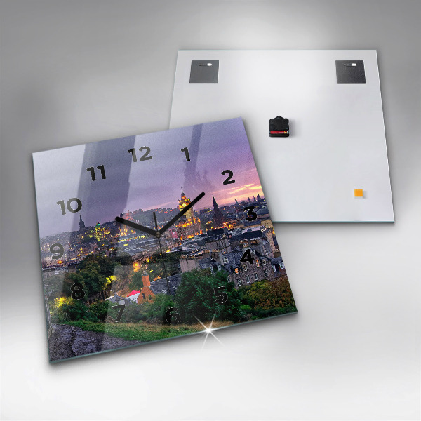 Horloge murale carrée Édimbourg depuis Calton Hill