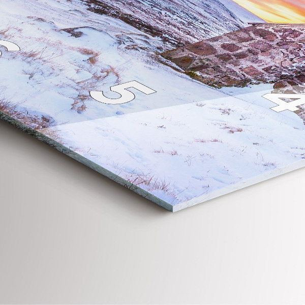 Horloge murale carrée Chalet à la montagne