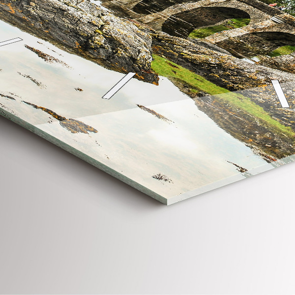 Horloge murale carrée 'Château d''Eilean Donan Écosse'