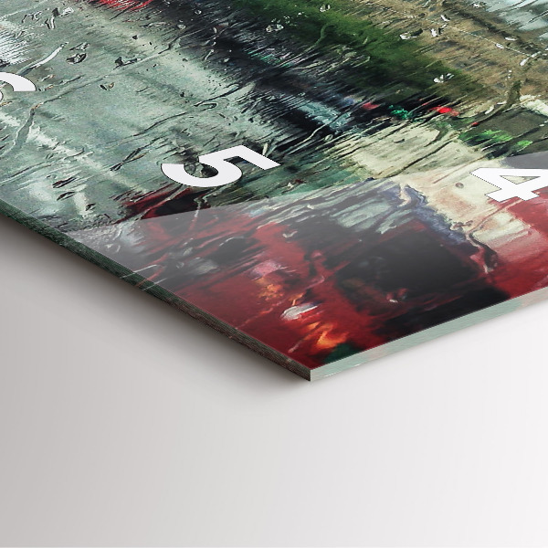 Horloge murale carrée Londres pluvieuse