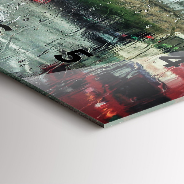 Horloge murale carrée Londres pluvieuse