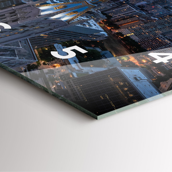 Horloge murale carrée Photo de Chicago