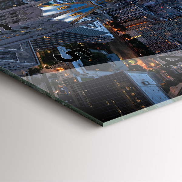 Horloge murale carrée Photo de Chicago