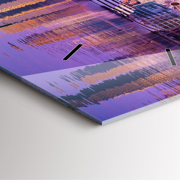 Horloge murale carrée Vue des gratte-ciels des États-Unis