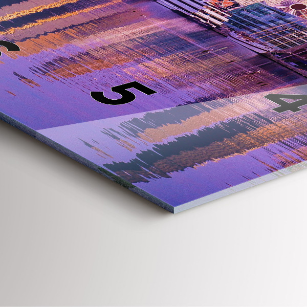 Horloge murale carrée Vue des gratte-ciels des États-Unis