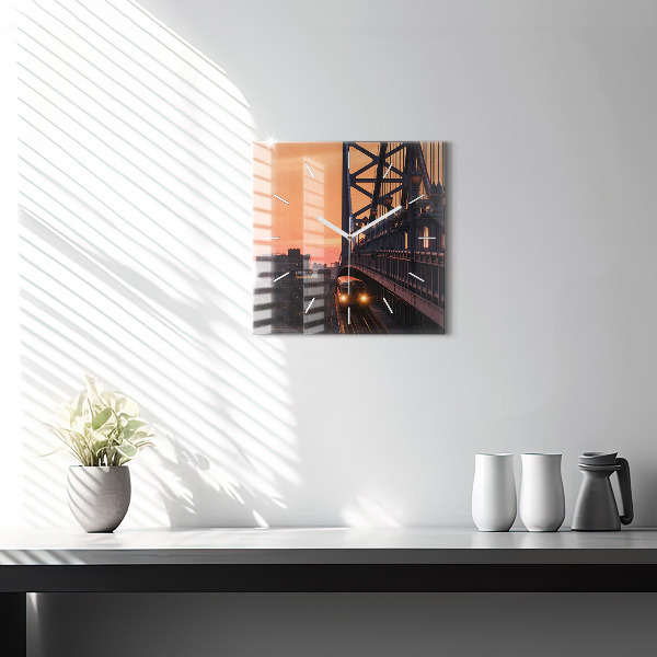 Horloge murale carrée Pont Benjamin Franklin