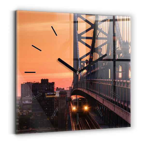 Horloge murale carrée Pont Benjamin Franklin
