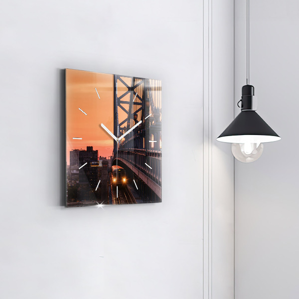 Horloge murale carrée Pont Benjamin Franklin