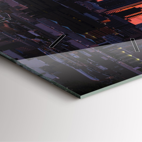 Horloge murale carrée Horizon de la ville de Philadelphie