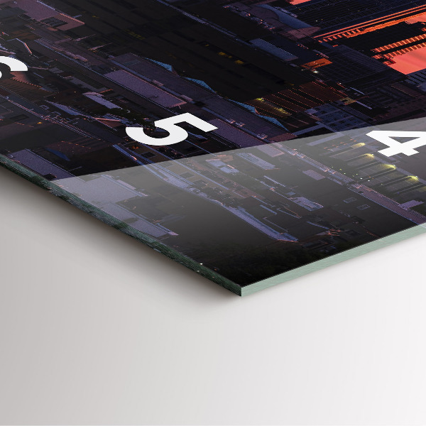 Horloge murale carrée Horizon de la ville de Philadelphie