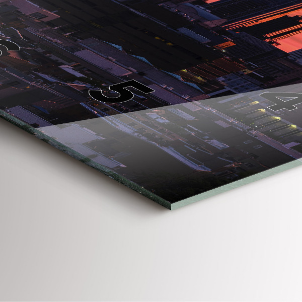 Horloge murale carrée Horizon de la ville de Philadelphie