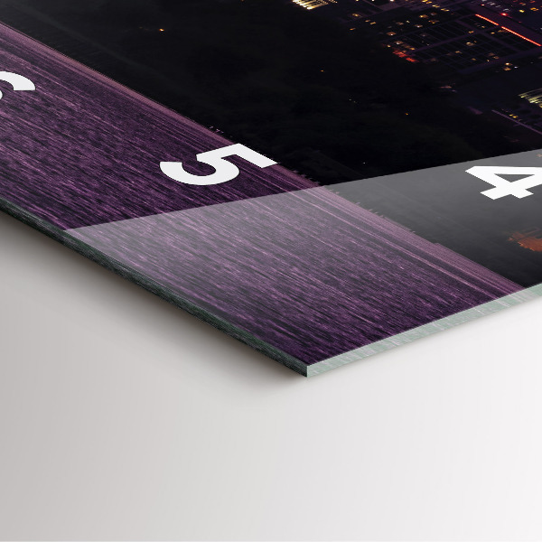 Horloge murale carrée Horizon de la ville de Philadelphie