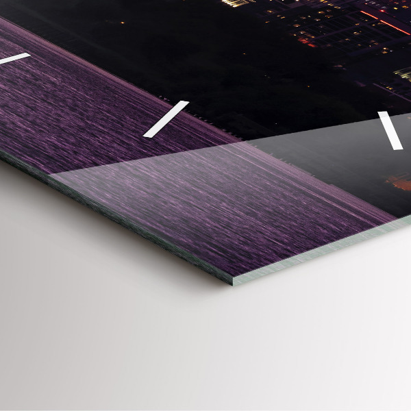 Horloge murale carrée Horizon de la ville de Philadelphie