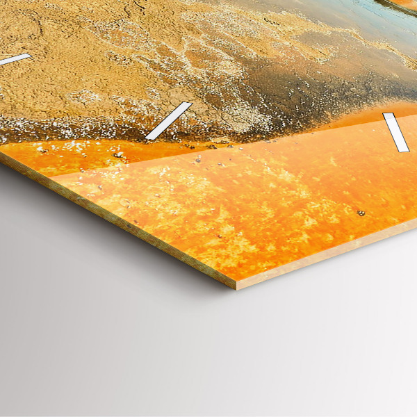 Horloge murale carrée Lac avec montagnes