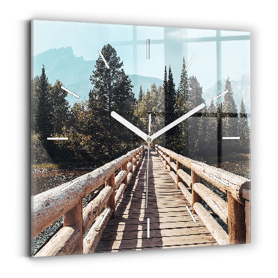 Horloge murale carrée Montagnes de Yellowstone