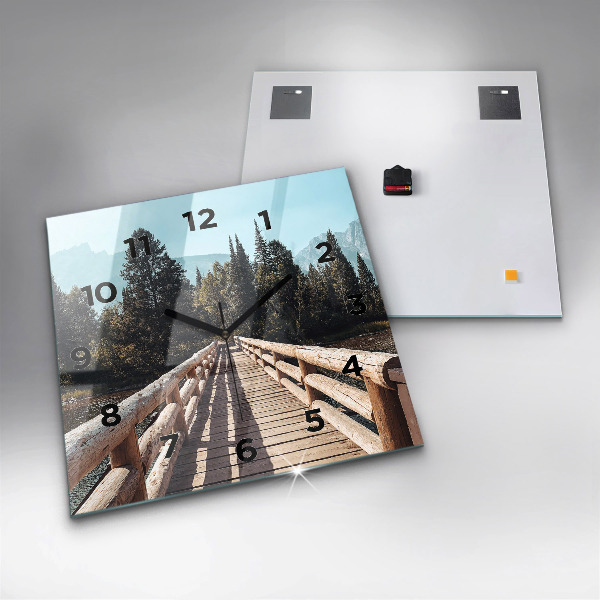 Horloge murale carrée Montagnes de Yellowstone