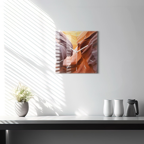 Horloge murale carrée Antelope Canyon