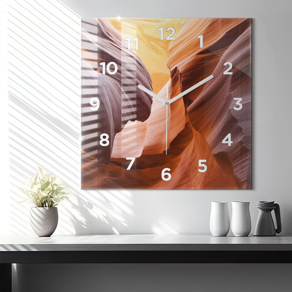 Horloge murale carrée Antelope Canyon