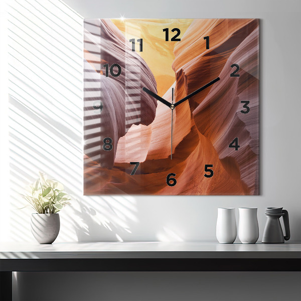 Horloge murale carrée Antelope Canyon
