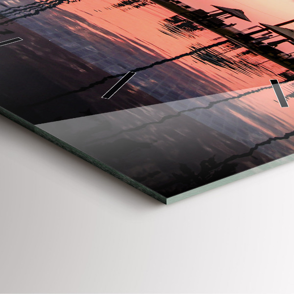 Horloge murale carrée Palmiers à Hawaï