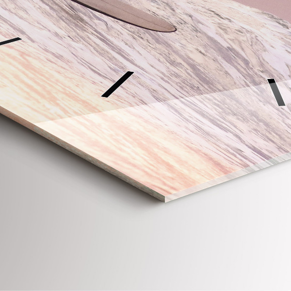 Horloge murale carrée Surfeur à Hawaï