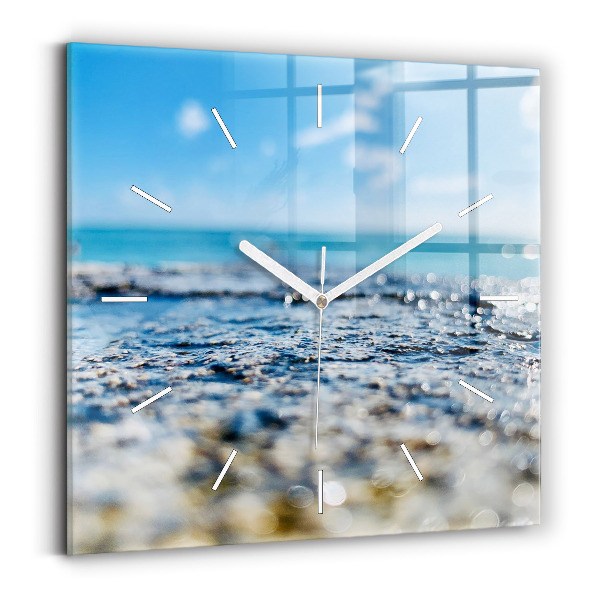 Horloge murale carrée Photographie aquatique
