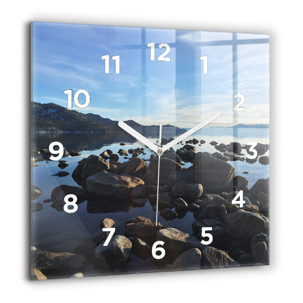 Horloge murale carrée Vue sur la mer