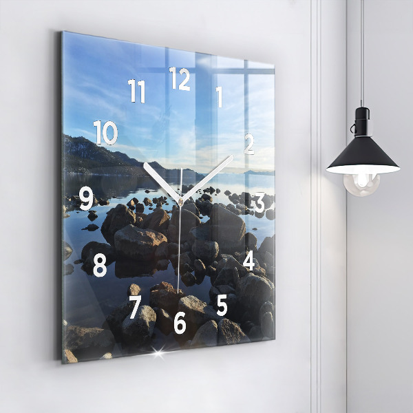 Horloge murale carrée Vue sur la mer