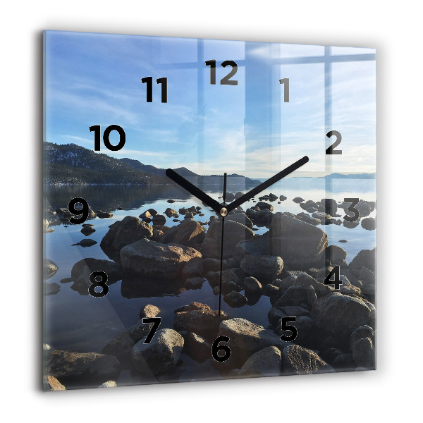 Horloge murale carrée Vue sur la mer