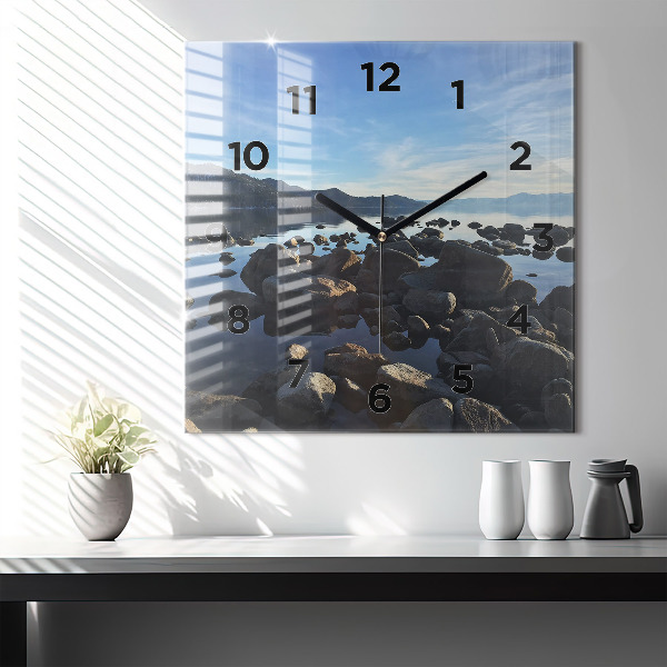 Horloge murale carrée Vue sur la mer