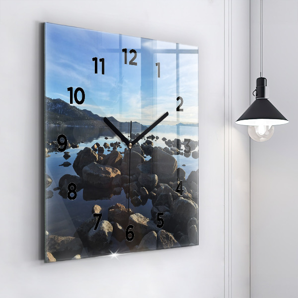 Horloge murale carrée Vue sur la mer