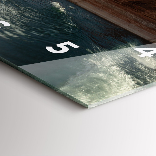 Horloge murale carrée Personne sur des skis nautiques