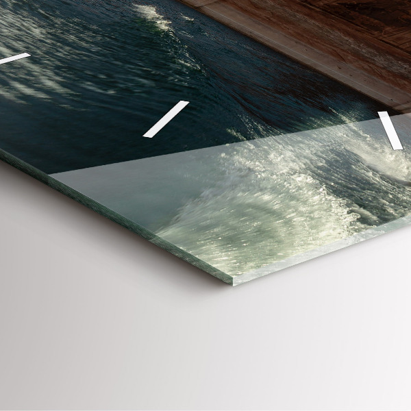 Horloge murale carrée Personne sur des skis nautiques